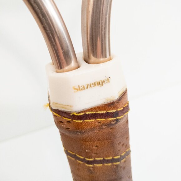 Slazenger Rover Racquetball Racket Vintage Sports Summer Preppy Leather Handle - Picture 7 of 8